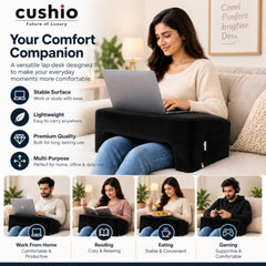 CUSHIO Lap Desk Pillow for Working on Laptop, Reading & Gaming (Grey)
