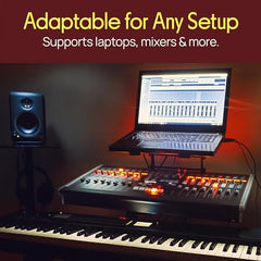 Pyle Folding Laptop Stand, Adjustable Height, Tablet & DJ Mixer Compatible
