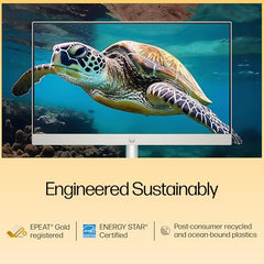 HP All-in-One Desktop 24 PC, AMD Ryzen 5 7520U, 16 GB LPDDR5, 512GB SSD, 60.5 cm (23.8"), Dual 2W Speakers,Windows 11,MSO, Shell White, 5.27 kg, 24-cr0025in