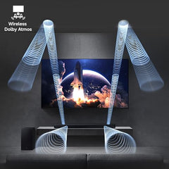 Samsung 320 W True 3.1.2ch Soundbar with Dolby Audio | Q-Symphony | Center, Up-Firing Speakers | HDMI eARC | Optical in | Bluetooth 5.3 | Wireless Subwoofer (HW-Q600H/XL, Titan Black)