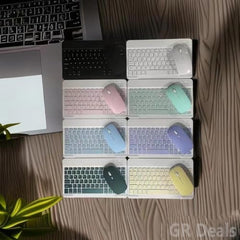 GR Deals Bluetooth Keyboard and Mouse Combo Portable Wireless Keyboard Mouse Set for Pad/Phone/OS/and Above Samsun Tablet Phone Smartphone Android Windows (Purple)