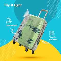 Skybags Trooper Set of 3 (S+M+L) Printed Hard Case Trolley Bags, Green