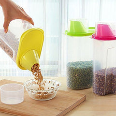 Syga Plastic Dispenser Jar - 2500 ml, 3 Pieces, Yellow