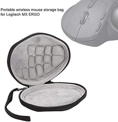 M.G.R.J® Portable Carrying Hard Case Cover for Logitech MX Ergo S/MX Ergo / M575 / M570 Wireless Trackball Mouse (Black)