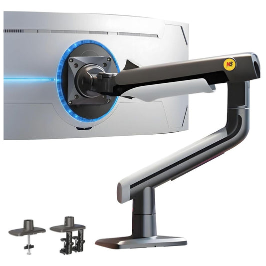 22-45" Gas Spring Monitor Arm w/ 360° Swivel & Tilt | NB G60 | Free Up Desk Space & Improve Comfort (22-45"/16 kgs Capacity)