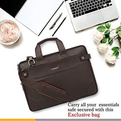 Zipline Laptop bags for men office use | Faux Leather Laptop Bag for Man - Fits 14/15.6/16 inch Laptop, Macbook, Macbook Pro Messenger Bags for Mens (1-Tan Bag)