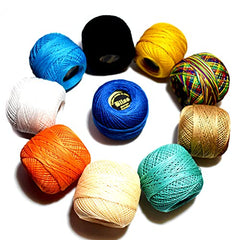 Dhruv Crafts Crochet Cotton Thread Yarn for Cross Stitch, Knitting, Embroidery & Craft Projects, Mercer Crochet Thread Ball, Shade B25 Red, 20 Gram, 0.5 MM Thickness, Sewing & DIY Supplies