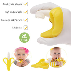 Syga Baby Banana Training Toothbrush and Teether (Yellow)
