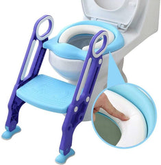 SYGA Toilet Potty Trainer Seat With Step And Ladder Chair Kit Potty Seat (Blue)