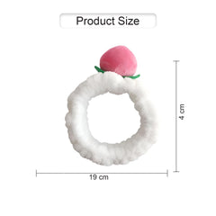 MOMISY Spa Headband for Women, Washable Facial Band, Elastic Hair Band, Makeup Wrap (StrawberryWhite, Free)