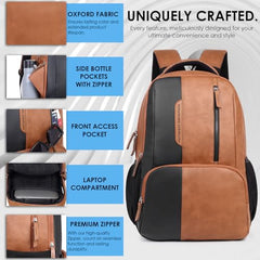 HOT SHOT BAGS VINTAGE SERIES 1396 32L FAUX LEATHER WATER RESISTANT Trolly sleeve LAPTOP BACKPACK|MEN & WOMEN | OFFICE BACKPACK | COLLEGE BACKPACK