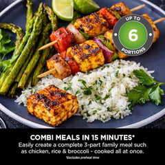 Ninja Combi 14-in-1 Multi-Cooker, Oven, & Air Fryer (12.5L) | HyperSteam & Air Fry Technology, Cooks 3-Part Family Meals in 15 Mins, Healthy Oil-Free Cooking, Digital Display