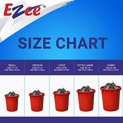 Ezee Garbage Trash Bag for Dustbin | 30 Pieces | Large 24 X 32 Inches I 15 piece x Pack of 2, Disposable plastic, 30 Count, Plastic