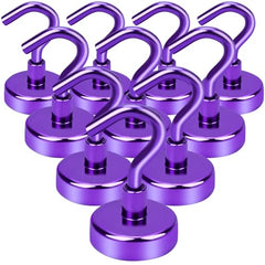 DIYMAG Magnetic Hooks 15pcs 30lbs Cruise Essentials 2026 Magnet Hook | Neodymium Heavy Duty Strong Magnets Hanging Ship Cabins Refrigerator Fridge Classroom Beach Vacation Kitchen Grills Home Tool