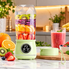 Juicer for Home ^ Lacossi Juicer Mixer Grinder with 1500mAh Battery, 6 Blades 3Gears Fast Blending, 2-Jar Capacity (400ml*2) | 40 Watts Bullet Rechargeable Portable Personal Juicer