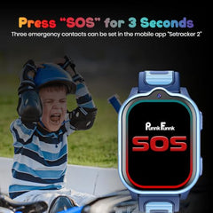 PunnkFunnk TrackNova 4G/5G Kids Smart Watch | HD Video Call | Live GPS Tracking | App Control | Safe Zone & SOS | Games | Family Chat | 800mAh Long Battery | FaceLock | Safety Watch for Kids - (Pink)