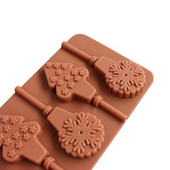 SYGA 6-Cavity Lolipop shap Chocolate Silicon Mould Candy Mould_TreeShape