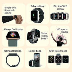 Noise Ultra 3 Luminary Smart Watch with India's 1st Ever Personalised Notification Alerts (Lumilert),1.96" AMOLED, Premium Metallic Dial,Send Upto 5 Emojis (Lumiping), Health Suite (Forest Green)