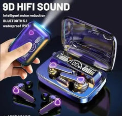M19 TWS Bluetooth 5.3 Wireless Earbuds with LED Battery Display, Deep Bass, HD Calling, Touch Controls, Type-C Fast Charging Case, IPX4 Sweat Resistant, Compatible with Android,Under 399