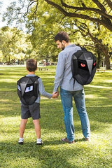 Hookaba Eye Rover LED Backpack 31L (Black) | Motorcycle Riding Bag With Programmable Screen | App Control & Water Resistant | Unisex Expandable Daypack For College, Travel, Laptop, Helmet