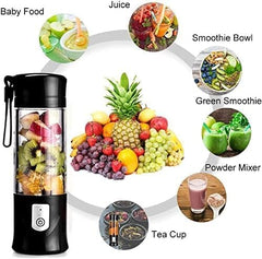 Portable Blender Electric Juicers Fruit Mixers USB Rechargeable Smoothie Mini Personal Juicer 6 Blades 3Gears With 1500 Mah Rechargeable Battery-Smoothie Blender (Style1)