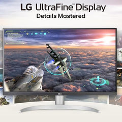 LG 27UP650K-W 27-inch Ultrafine 4K UHD (3840 x 2160) IPS Computer Monitor, 60Hz, 5ms, DisplayHDR 400, Reader Mode, Flicker Safe, HDMI, DisplayPort, Tilt/Height/Pivot Adjustable Stand, White