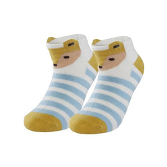 MOMISY 5 Pairs Baby kids Girl Boys Toddlers InfantmCotton Stretch Baby Socks (IN, Age, 12 Months, 24 Months, Cat Stripe)