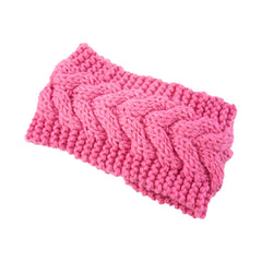 Momisy Knitted Winter Twist Woolen Warm Headband Cold Weather Hair Accessories Head Wrap Winter Designer Headbands for Women & Men- Peach