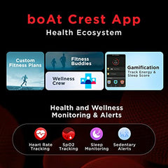 boAt Ultima Regal w/ 2.01”(5.10 cm) Crystal-Clear AMOLED Display, 1000 NITS Brightness,Premium Metal Body, Functional Crown, 100+ Sports Modes, Fitness Smart Watch for Men & Women (Steel Black)