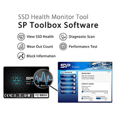 Silicon Power 256GB SSD 3D NAND A55 SLC Cache Performance Boost SATA III 2.5" Internal Solid State Drive SU256GBSS3A55S25AH