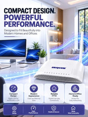UBIQCOM UB5021GV XPON ONT Optical Network Terminal, 1GE + 1 POTS, GPON Fiber Broadband Modem with VoIP Voice Support, SC/UPC Connector, FTTH ONT for Home & SOHO Users