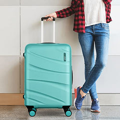 Safari 3Pc Polycarbonate Persia Set-55+65+77 Cms Small, Medium & Large Size (Cabin & Check-in) 8 Wheels Luggage/Speed_Wheel Suitcase/Trolleys (Pearl Blue)