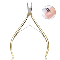 SYGA Golden Stainless Steel Cuticle Nippers Cutter Trimmer Clipper Dead Skin Remover Manicure Nail Art Tool