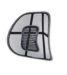 MONARCHIE Mesh Ventilation Nylon Back Rest with Lumbar Support Mesh Cushion Pad, Universal Back Lumbar Support Chairs for Office Chair, Home, Car, Seat to Relieve Pain (Pack of 2)