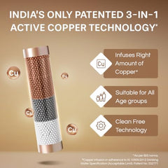 Aquaguard Enrich Nexen RO+UV Water Purifier | 2-Year Warranty | Active Copper & Alkaline Boost | 2-Year Filter Life Powered by Anti-Scale FIlter | Removable Drip Tray