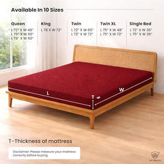 MY ARMOR Waterproof Mattress Protector King Size, 78x72, 6.5x6 feet, Double Bed Protector Sheet Cover, Breathable and Hypoallergenic Ultra Soft Fitted Terry Cotton Feel Fabric, Elastic Skirting, Grey