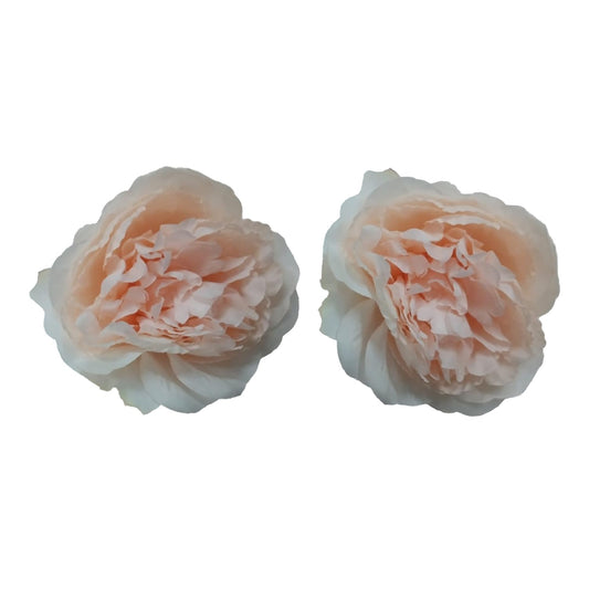 SYGA 2 Pcs Artificial Flower Heads DIY Craft Silk Rose Wedding Decor Flower Accessories Light Pink