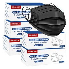 100 Pack Medical Disposable Face Masks ASTM Level 2 Black