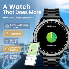 GOBOULT Crown R Pro 2 Smartwatch 1.43''HD AMOLED Display,BT Calling 5.2,600Nits Brightness,IP67,150+Watchfaces, 120+Sports Modes, AI Voice Assistant, SpO2 Monitoring(Charcoal Black)