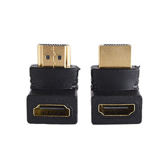 SYGA HDMI Male to Female Adapter Left and Right Elbow 90/270 Degree Left & Right Angled Connector Cable Adapter - 90/270 Degree Angle Pack of 2