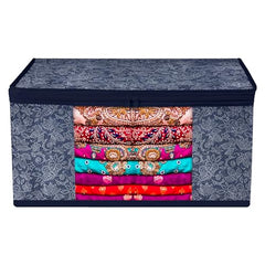 Kuber Industries Clothes Organizer For Wardrobe (Pack of 3 Each) 2-in-1 Combo Storage Organizer For Saree and Blouse - Dress Organizer For Wardrobe - Saree Covers With Zip (Maroon)