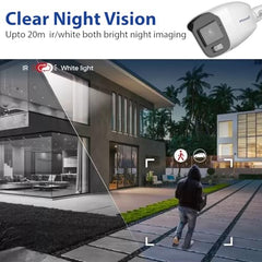 PRAMA PT-HTD70FOE-LPFS 2MP Ranginview Audio Fixed Turret Dome Camera, Built-in Microphone,1920 × 1080 Resolution, up to 20 Meters of IR Distance and 20 Meters of White Light Distance.