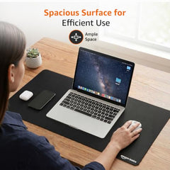 Amazon Basics Large Extended Computer Rectangular Mouse Pad, 16.7 x 35.7 inch, Black