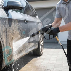 Painter Spray Gun Pressure Water Spray Gun for Car Wash & Floor Cleaning with 15 MPa High Pressure, Adjustable Nozzle, 100% Brass Valve and Adapters, Black, PCG-15