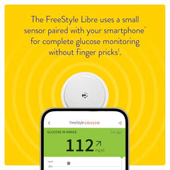 Abbott | FreeStyle Libre CGM Sensor | Get Constant Blood Sugar Monitoring | Connects to Mobile with FreeStyle LibreLink App | CGM Provides Better Glucose Insights | Helps Reduce Hypoglycemia Risk | Pack of 6