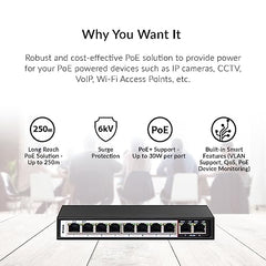 D-LINK DES-F1010P-E PoE Switch