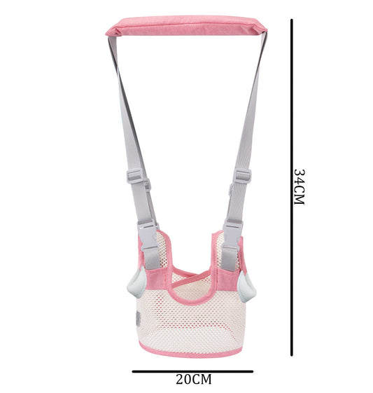 SYGA Handheld Baby Walker with Harness, Adjustable Walking Assistant Helper for Infant Child (Age 6 Months to 24 Months),Stand Up and Learn Walking, (LiftUp Pink)