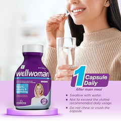 Wellwoman Multivitamin Capsules for Women (2 Months Pack) | Advanced Vitamin & Mineral Formula with Evening Primrose Oil, Starflower Oil & Micronutrients | Daily Multivitamin & Nutritional Supplement | Gluten Free | 60 Capsules | 950mg Per Capsule