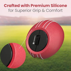 Portronics ToadPlay Cricket Mini Wireless Bluetooth Mouse with Dual Wireless Connectivity (BT + 2.4 GHz), Rechargeable Battery, Noise-Free Clicking, Multi-Device Pair, Adjust Sensitivity (Red)