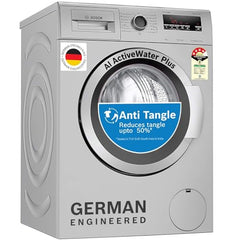 Bosch 7 kg 5 Star Front Load Fully-Automatic Washing Machine, Antibacterial Tech, AI ActiveWater, 15 Wash Programs, 53L Large Drum, SoftCare Paddle, Silver, WAJ24266IN (2026 Model)